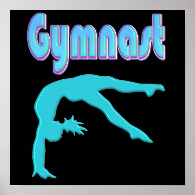 Poster Coluna do Gymnast Back Handspring Passo Para Fora  (Frente)