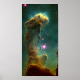 Poster Colunas na nebulosa de Eagle (M16) - colunas do