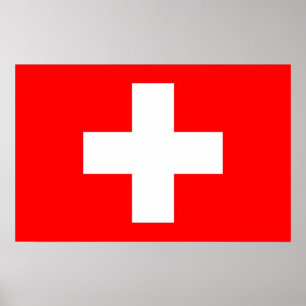 Poster com a bandeira da suiça