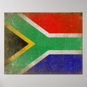 Poster com a bandeira de África do Sul