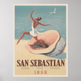 Poster com a Impressão de propaganda de San Sebast