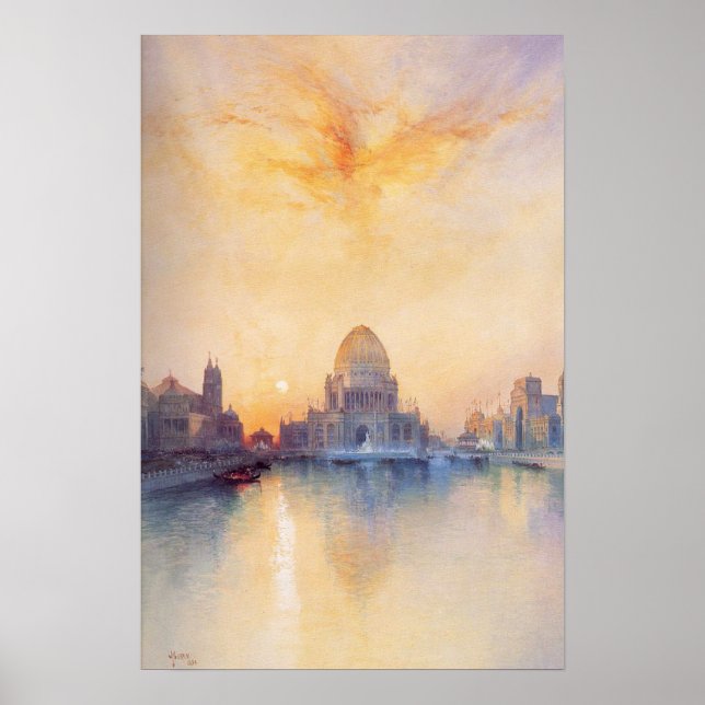 Poster com a pintura justa de Chicago de 1893 (Frente)