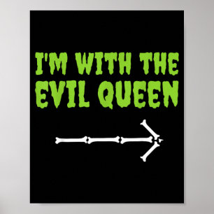 Poster Com a Rainha Má do Casal Engraçado de Halloween