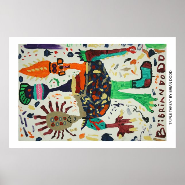 Poster com ameaça tripla (Frente)