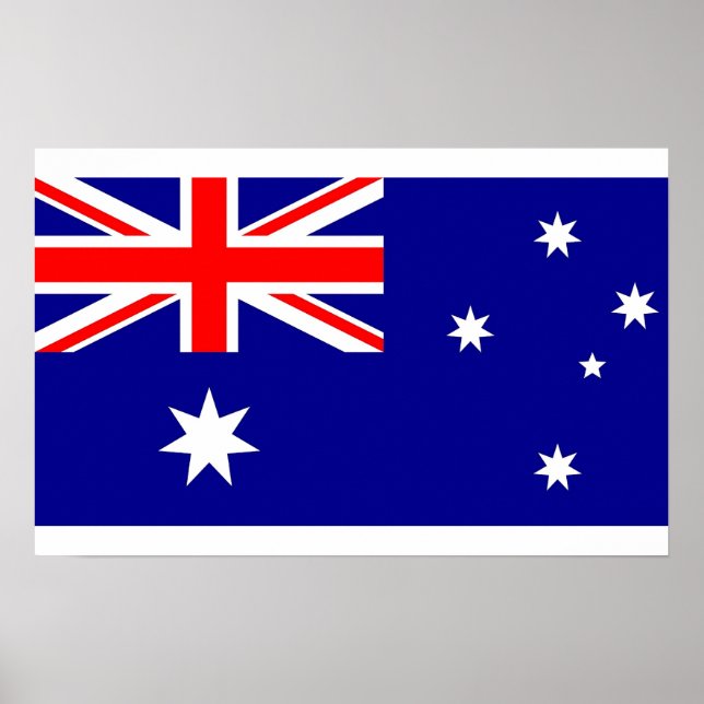 Poster com bandeira da Austrália (Frente)