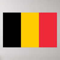 Poster com bandeira da Bélgica