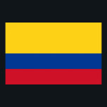 Poster com bandeira da Colômbia<br><div class="desc">Belo poster com a bandeira da Colômbia. Este produto é personalizável.</div>