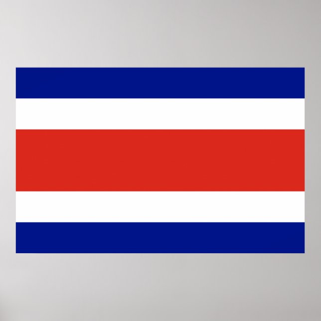 Poster com bandeira da Costa Rica (Frente)