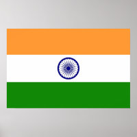 Poster com bandeira da Índia