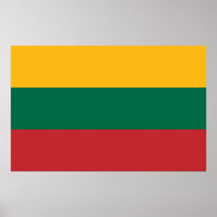 Poster com bandeira da Lituânia