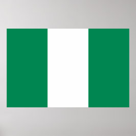 Poster com Bandeira da Nigéria