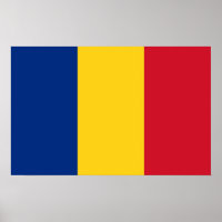 Poster com bandeira da Romênia