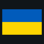 Poster com bandeira da Ucrânia<br><div class="desc">Belo poster com bandeira da Ucrânia. Este produto é personalizável.</div>