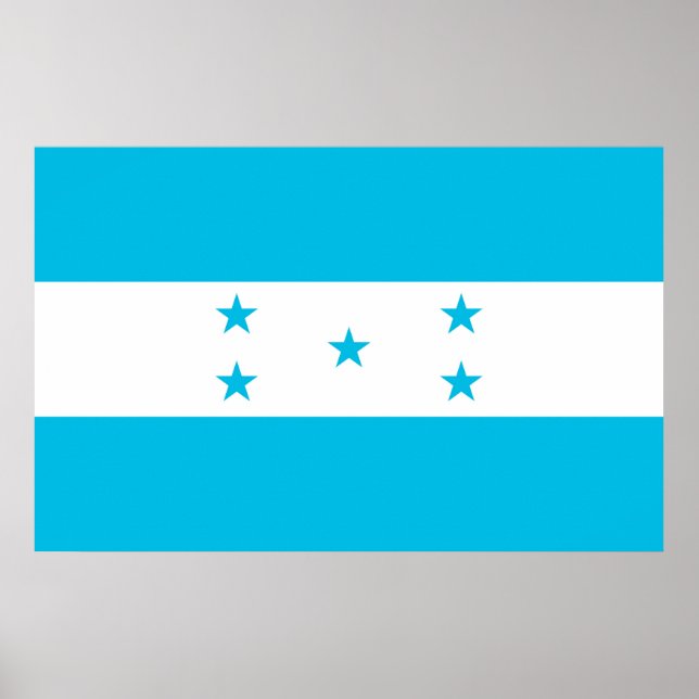 Poster com bandeira de Honduras (Frente)