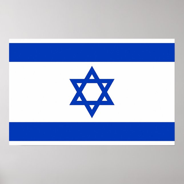 Poster com bandeira de Israel (Frente)