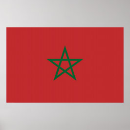 Poster com bandeira de Marrocos