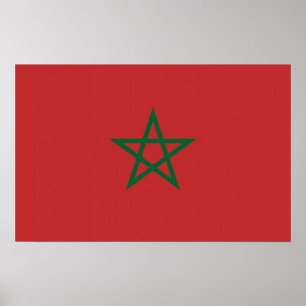 Poster com bandeira de Marrocos