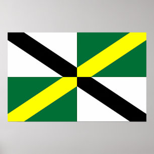 Poster com Bandeira de Monterey, Califórnia, EUA