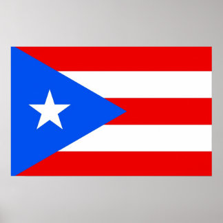 Poster com bandeira de Porto Rico, EUA