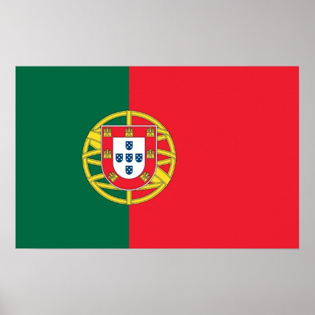 Poster com bandeira de Portugal (Frente)