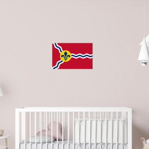 Poster com Bandeira de Ruas. Louis, Missouri