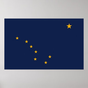 Poster com Bandeira do Alasca, EUA
