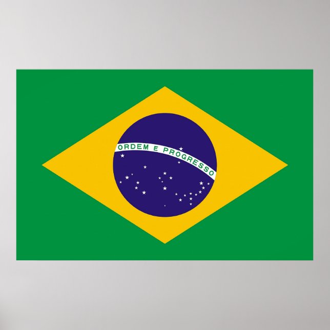 Poster com bandeira do Brasil (Frente)