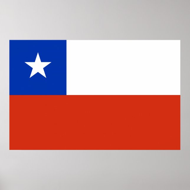 Poster com bandeira do Chile (Frente)