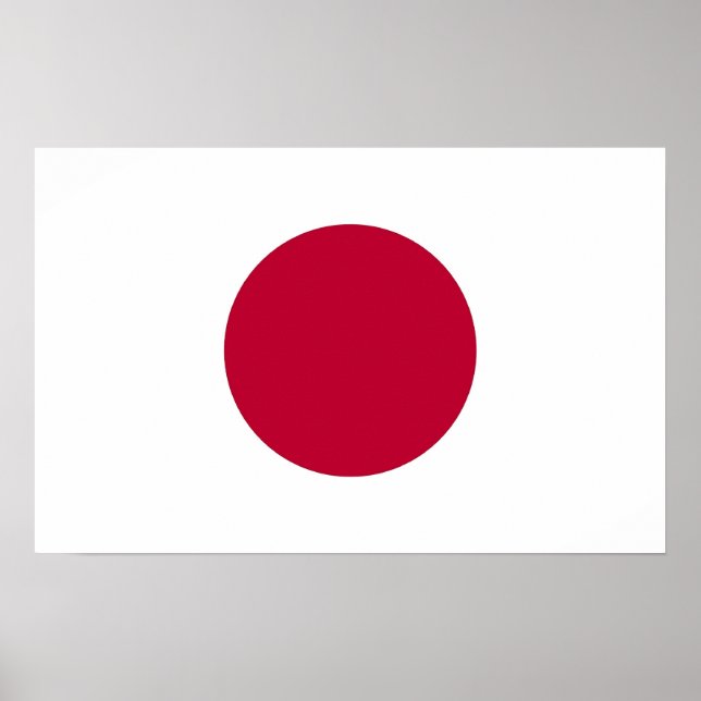 Poster com bandeira do Japão (Frente)