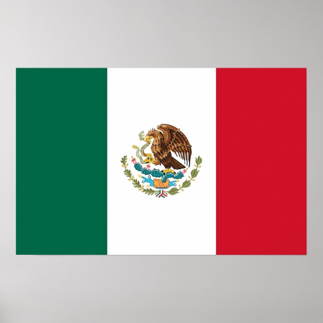 Poster com bandeira do México (Frente)
