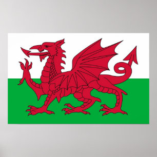 Poster com Bandeira do País de Gales