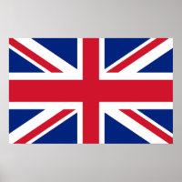 Poster com bandeira do Reino Unido