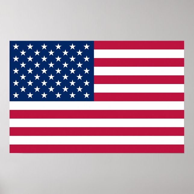 Poster com bandeira dos Estados Unidos da América (Frente)