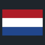 Poster com bandeira dos Países Baixos<br><div class="desc">Belo poster com bandeira da Holanda. Este produto é personalizável.</div>