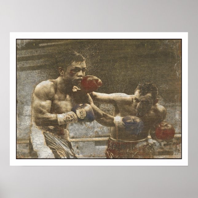 Poster com Cena de Boxing a partir do Lado de Toqu (Frente)
