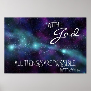 Poster Com deus todas as coisas são possíveis