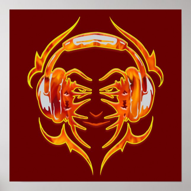 Poster Com Fio Para Música (Frente)