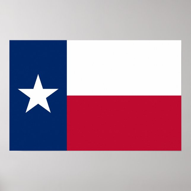 Poster com Flag do Texas, EUA (Frente)