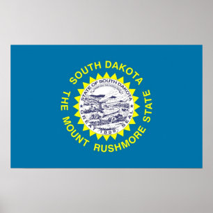 Poster com Flag of South Dakota, EUA