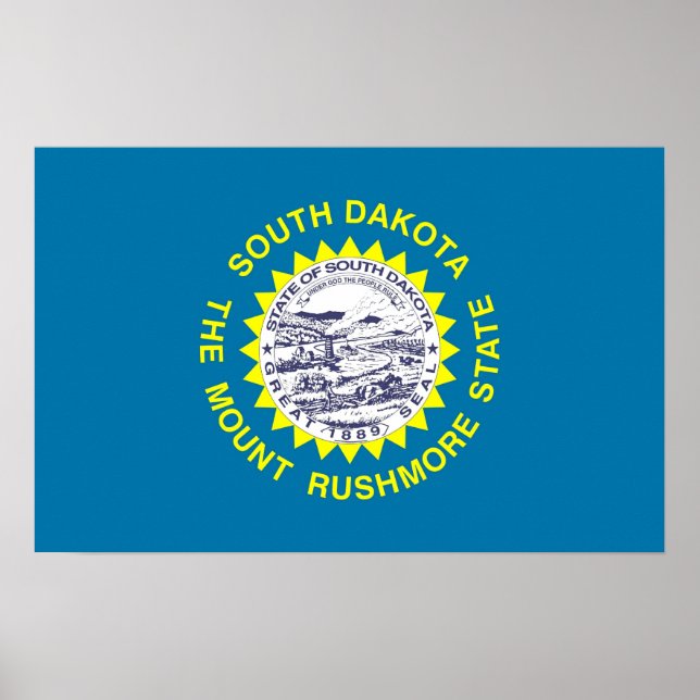 Poster com Flag of South Dakota, EUA (Frente)