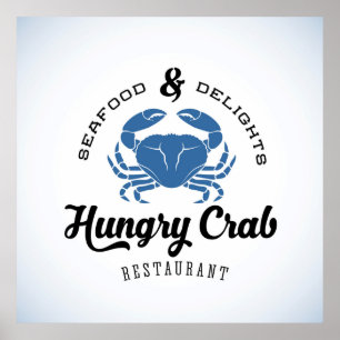 Poster com fome do restaurante do caranguejo