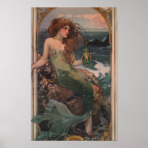 Poster com Gin Bottle - Fantasia
