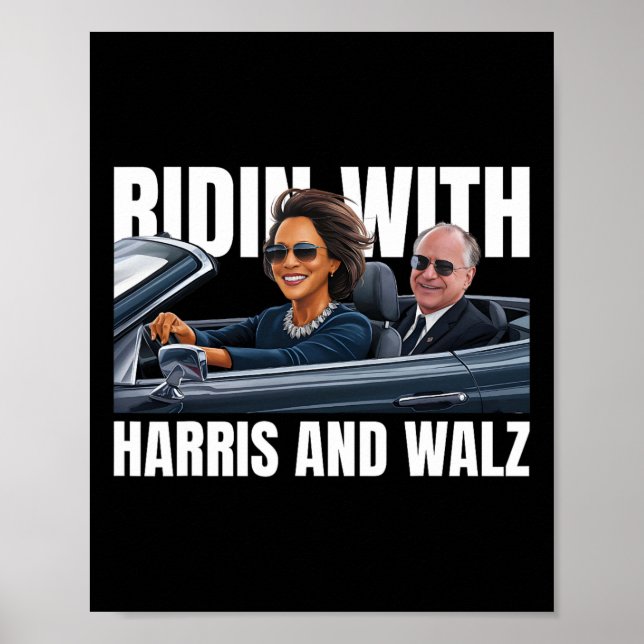Poster Com Harris E WAlzheimer Presidente Kamala Harris (Frente)