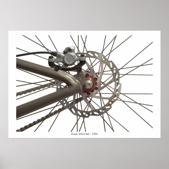 Poster com Hub de Roda Bicicleta (Frente)