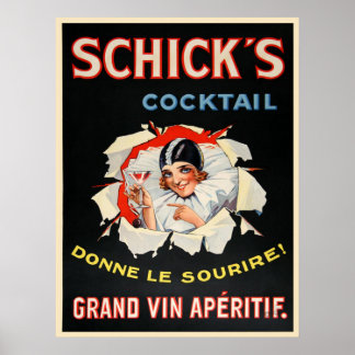 Poster com Impressão de propaganda do Vintage Wine
