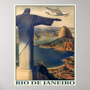 Poster com impressão de Rio de Janeiro do vintage