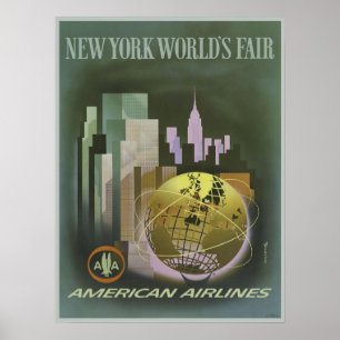 Poster com impressão do poster da feira de mundo