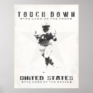 Poster com impressão legal do futebol