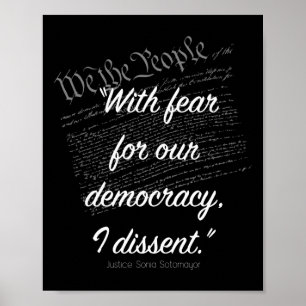 Poster Com Medo Da Nossa Democracia, Eu Discordo Do Vinhe
