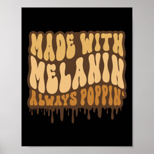 Poster Com Melanina Sempre Prendendo História Negra Junte